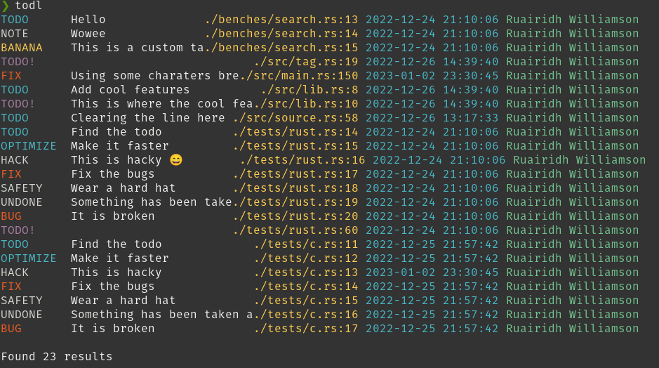 TODL Example Usage