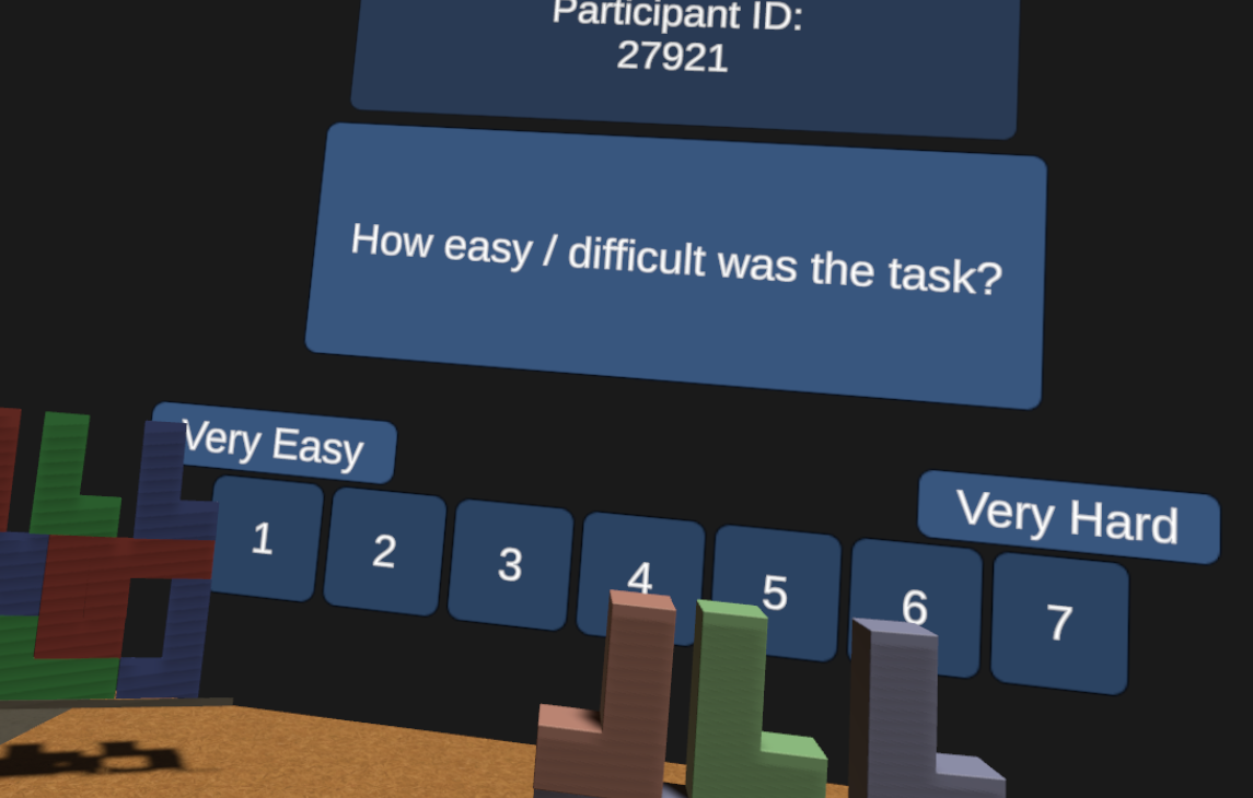 VR Experiment Difficulty Question